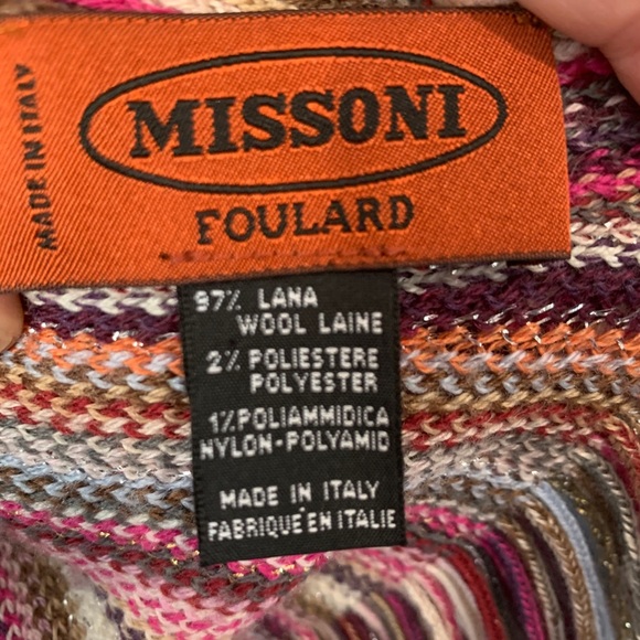 Missoni Foulard zigzag reversible print scarf - Picture 2 of 6